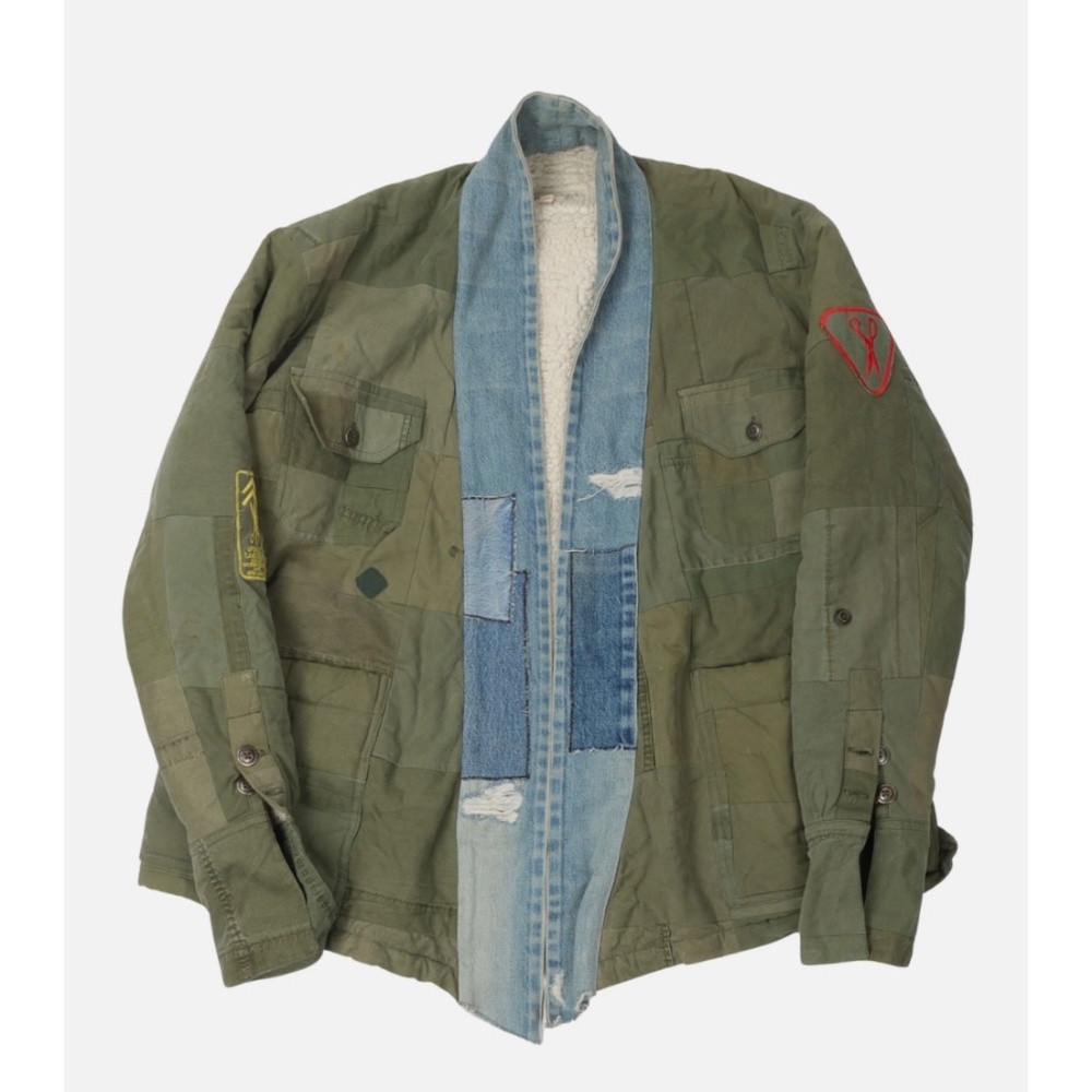 Greg Lauren Sherpa Jungle Army Scrapwork Kimono GL1 - Size 4
